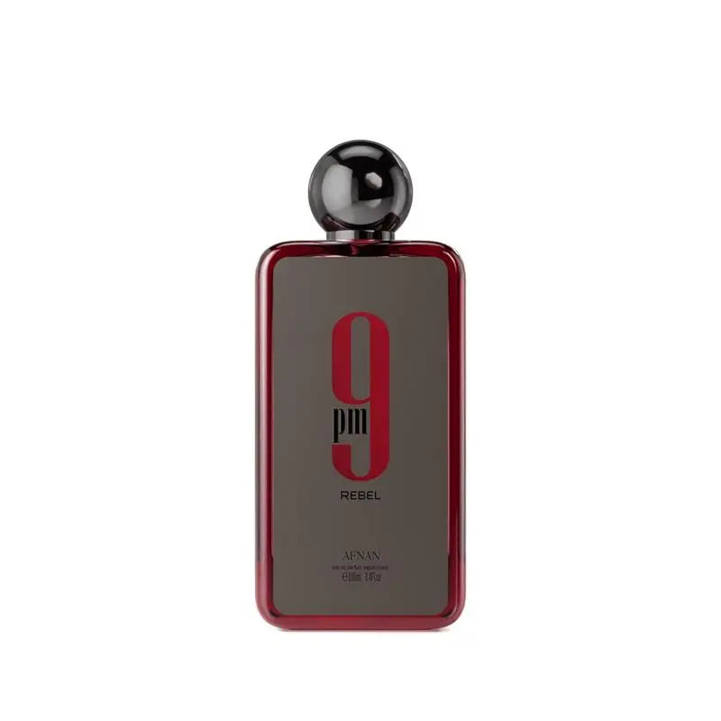Afnan 9PM Rebel Unisex EDP – Vanille-Bernstein-Gourmand-Duft für Nacht und Partys, 3,4 FL OZ