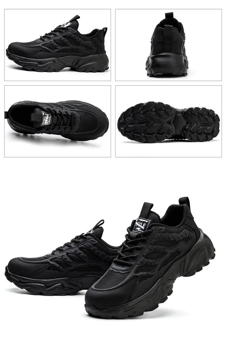 white work shoes lightweight comfortable safety shoes man women work shoes with a steel toe puncture proof safety work sneakers