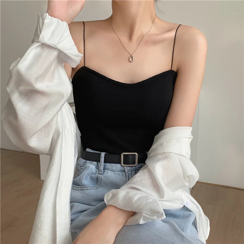 Sommer kurze Neck holder Tank Top Frauen y2k Kleidung schwarz weiß rosa ärmelloses Korsett rücken frei ausgehen Crop Tops Sexys Frauen