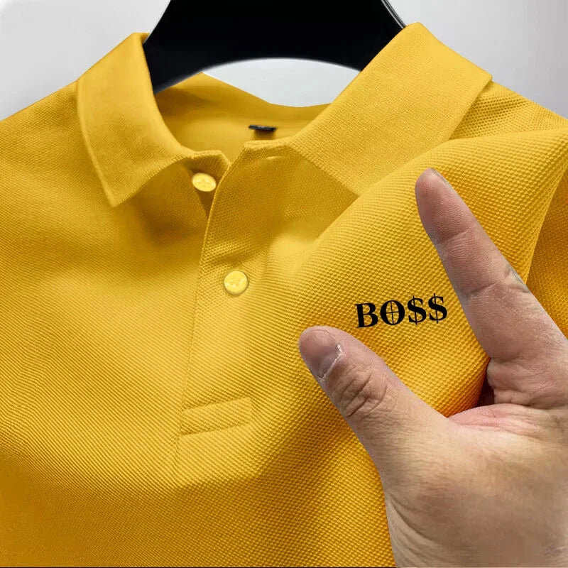 Kurzarm-Poloshirt für Herren, schnell trocknend, atmungsaktiv, lässig, stilvoll, Business, Sport, Sommer, hoch, neu, 2025