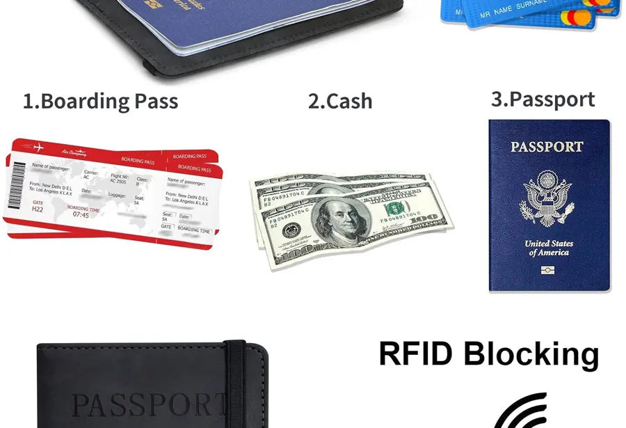Reisepasshülle für Reiseutensilien, Reisepass-Brieftaschen-Schutzhülle für Reisezubehör, Reisepass-Buchhalter für Damen/Herren