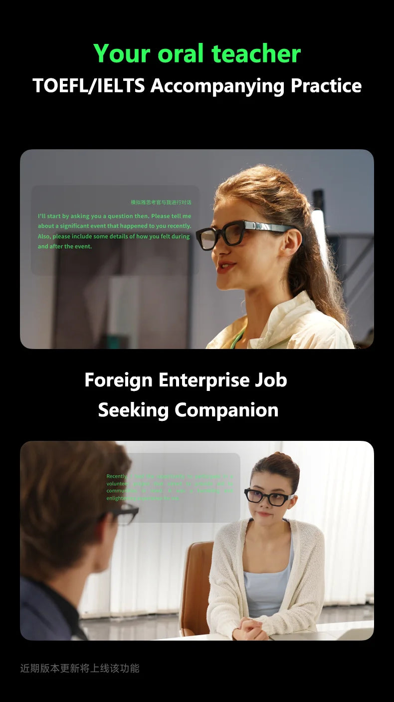 INMO Go Smart AR Glasses Real Wireless Ultra Light AI Assistant Translator Glasses for Music/Call/Translator/Prompter/Navigation
