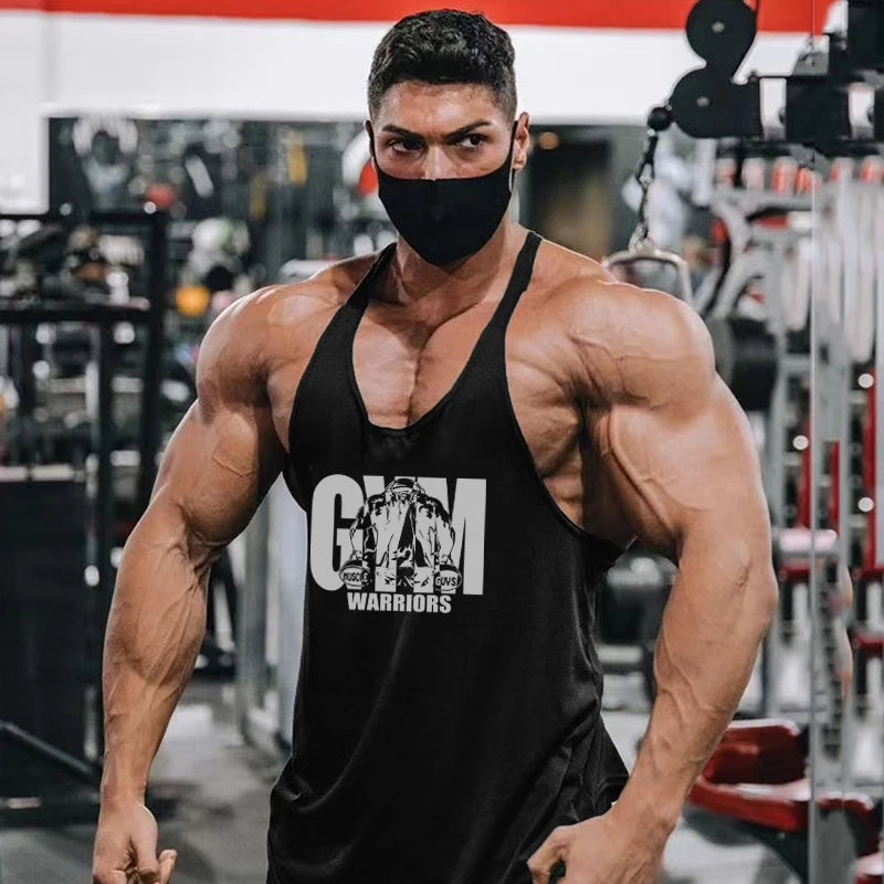 Gym Bodybuilding Tank Tops Mode Y-back Hosenträger Westen Baumwolle Atmungsaktive Ärmellose Unterhemden Herren Fitness Muscle Sport Hemd