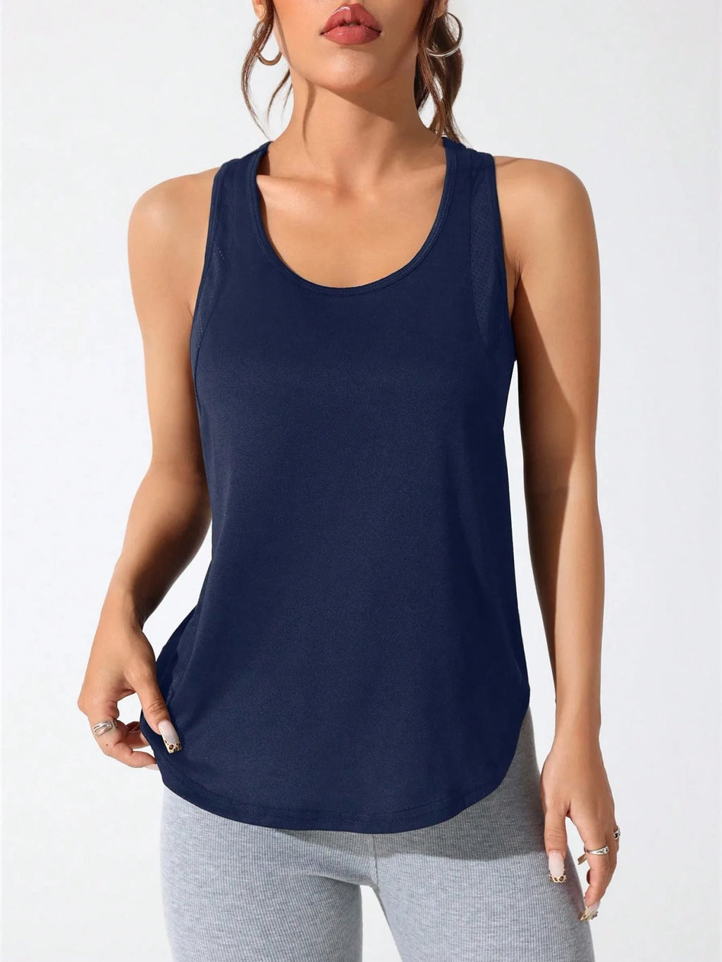 Women's stitched letters quick-drying sports vest, breathable net yoga sportswear, tennis uniform cycling suit, daily wear