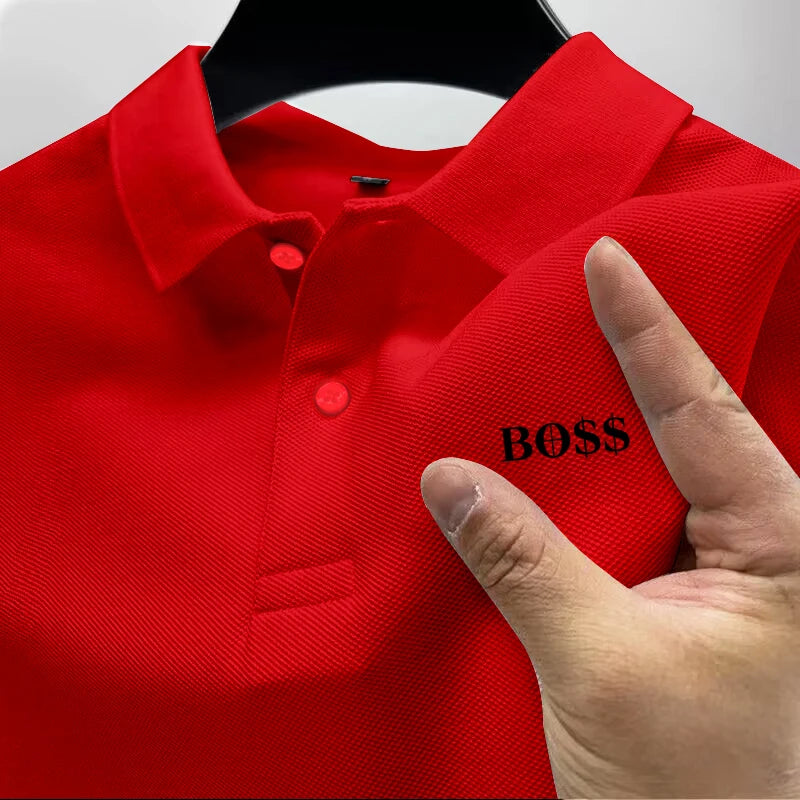 Kurzarm-Poloshirt für Herren, schnell trocknend, atmungsaktiv, lässig, stilvoll, Business, Sport, Sommer, hoch, neu, 2025