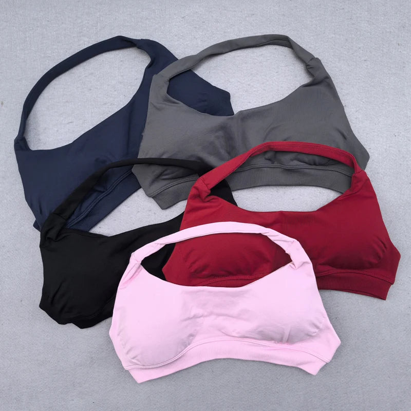 Shorts-Set, 2-teilig, nahtlos, Yoga-Set, Workout-Trainingsanzug, Damen-Halter, Sport-BH und niedrige Taille, Scrunch Bum, Gym-Shorts, Anzüge