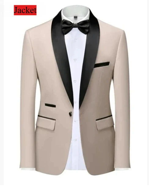Männer Formale Slim Fit Smoking Prom Anzug Männlichen Bräutigam Hochzeit Blazer Hohe Qualität Trauzeuge Luxus Kleid Business Bankett Party Anzug