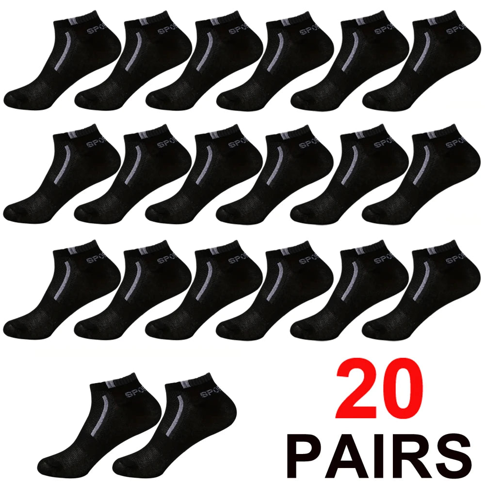 30Pairs Männer Socken Mesh Atmungsaktive Kurze Casual Socken Farbe-block Sport Socke Sport Socken Absorbieren Schweiß Knöchel