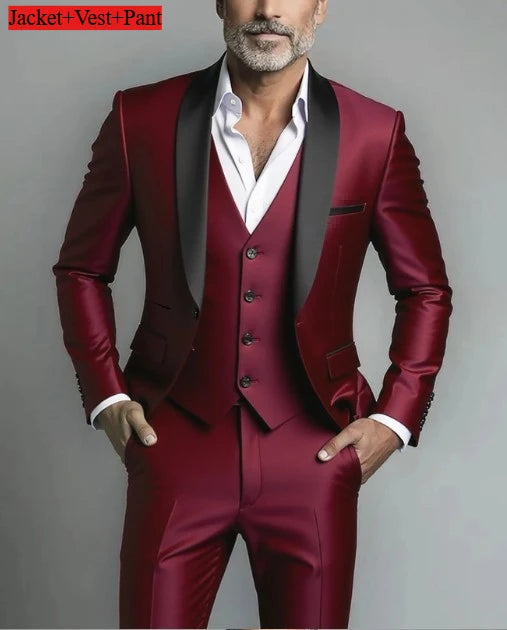 Männer Formale Slim Fit Smoking Prom Anzug Männlichen Bräutigam Hochzeit Blazer Hohe Qualität Trauzeuge Luxus Kleid Business Bankett Party Anzug