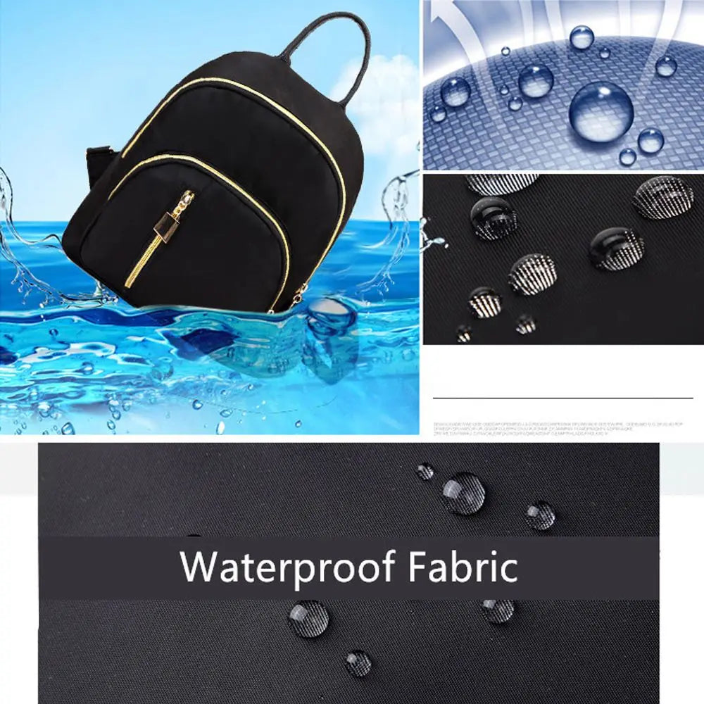 Frauen Multi-Funktion Mode Mädchen Oxford Daypack Reise Nette Mini Rucksack Männer Schulter Tasche Schwarz Geldbörse Heißer