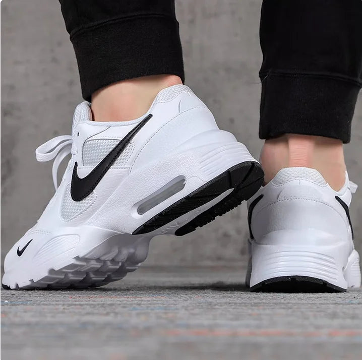 Nike's neue Air-Cushion Cushioning-Wander- und Fitness-Laufschuhe für Herren, leicht und bequem, mit mehrlagigem Obermaterial, geeignet für tägliche Reisen und Sportarten, Air Max Fusion, modische und vielseitige weiße Re