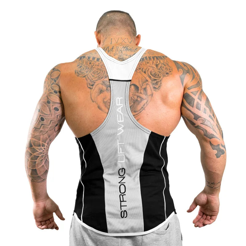 Herren-Bodybuilding-Tanktop, Fitnessstudios, Fitness, ärmelloses Hemd, 2025, neue männliche Baumwollkleidung, modisches Singlet-Weste, Unterhemd für Herren