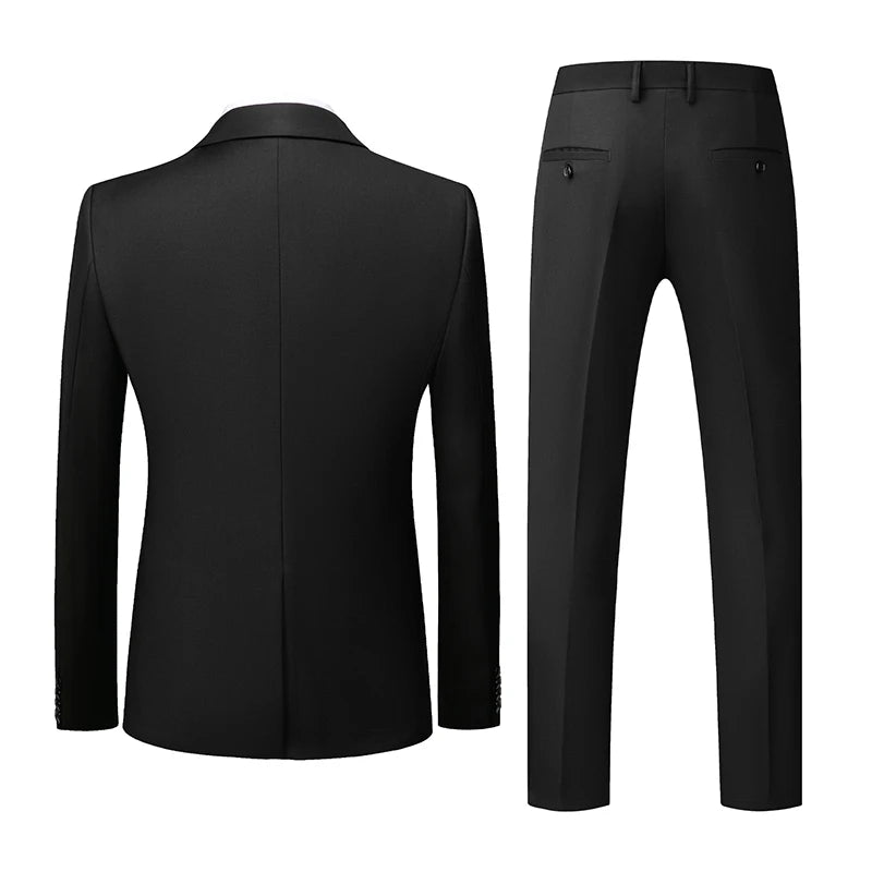 22 Farben einreihige formelle Hochzeit Anzüge Herren bekleidung Mode einfache Männer Business Social Prom Party Kleid 2 Stück Set