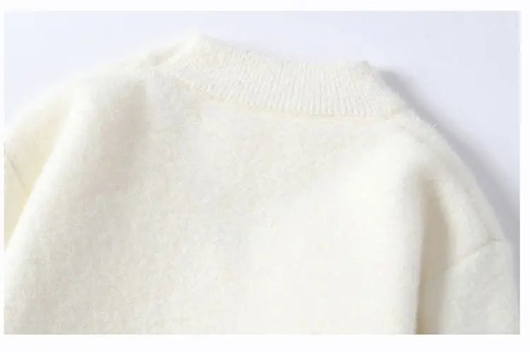 Fashion O-Neck Spliced Knitted Letter Sweaters Men's Clothing 2024 Autumn Winter New Loose Casual Pullovers Loose All-match Tops