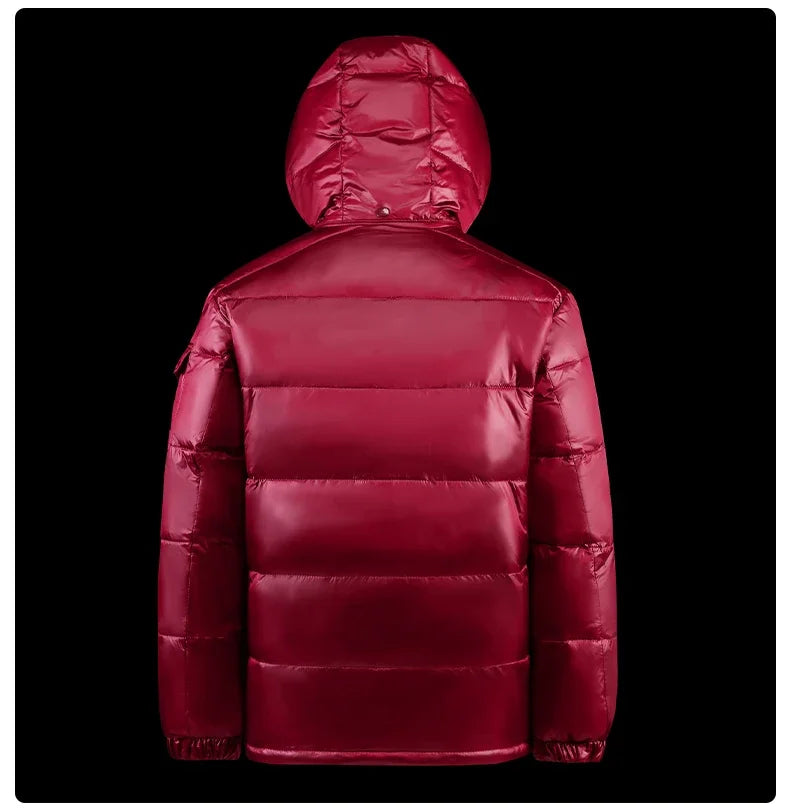 2024 Winter Neue Herren Puffer Jacke Mode Dicke Männer Frauen Ente Unten Jacke Im Freien Warme Casual Mäntel Feste Kapuze Mäntel