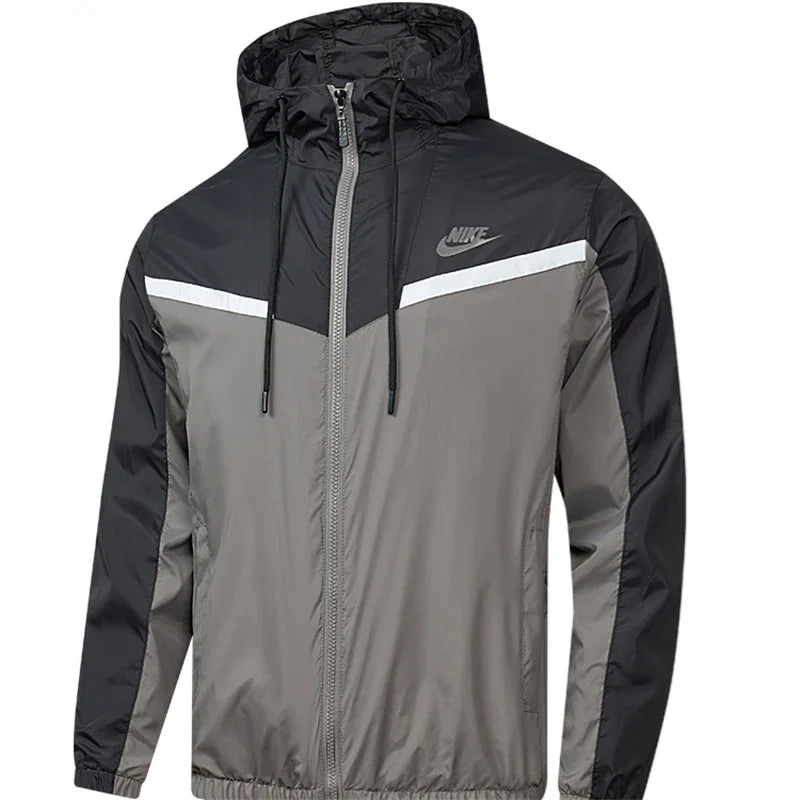 Nike Jackets Men Anti Wrinkle Windproof Waterproof, Surface Waterproof Fabric Comfortable, Sports Trench Coat