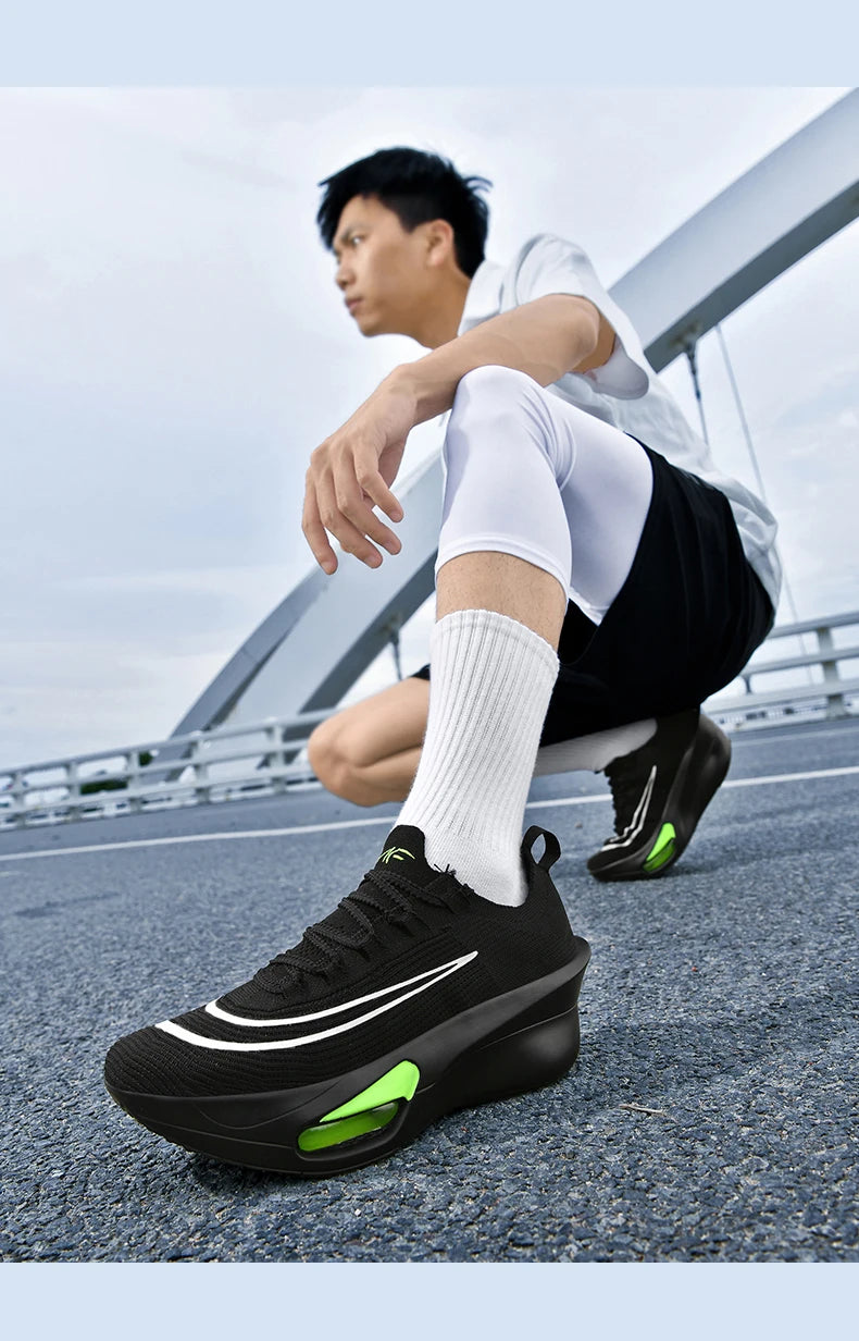 Luftpolster-Laufschuhe, Marathon-Spezialität, Herren, Sport, atmungsaktiv, leicht, Damen, bequem, sportlich, rutschfest