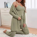 3 Stück Frauen setzt Sling Tops Hosen Robe Pyjama Lounge Home Wear Pyjama für Femme Slim Fit Lounge wear