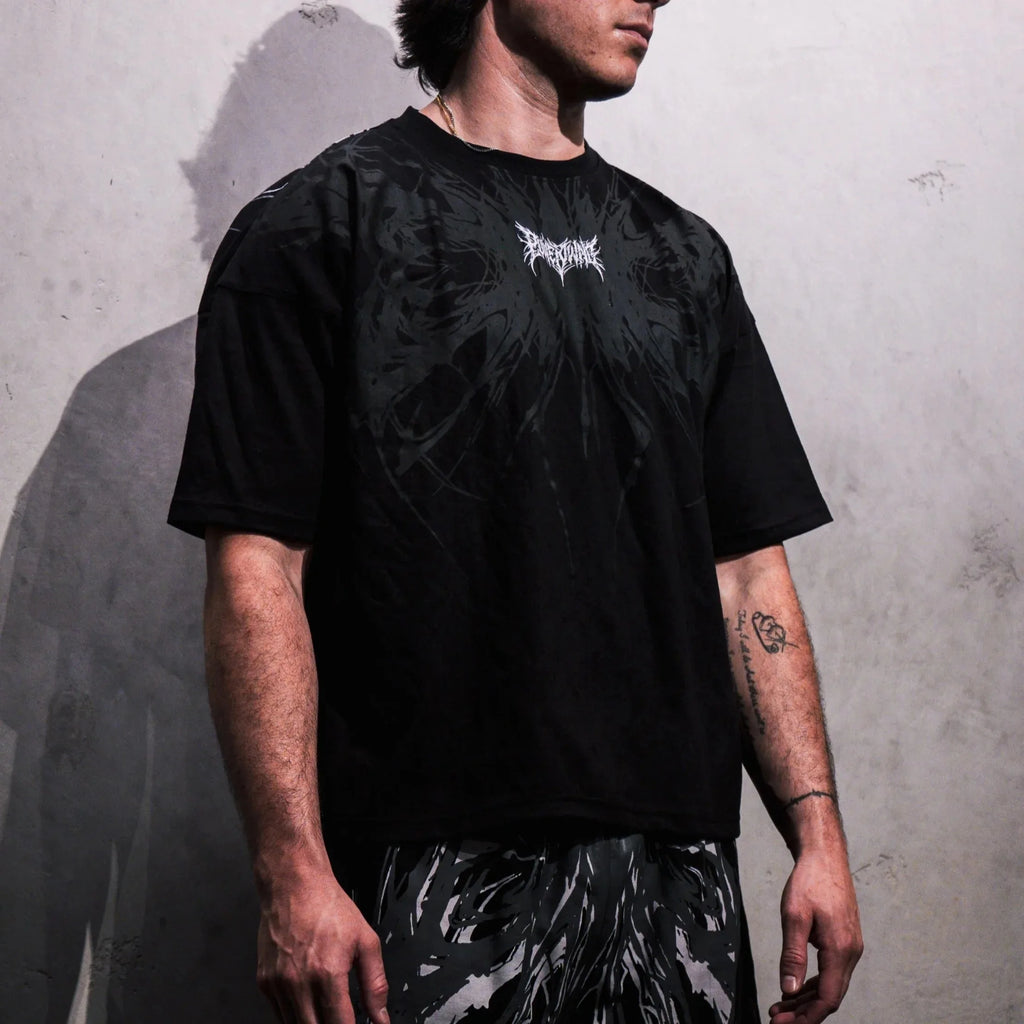 High Street Baumwolle Gym T-Shirt Spinnennetz Flamme Grafik Unisex Workout Top Feuchtigkeitstransport Bestseller Street Fashion Trend