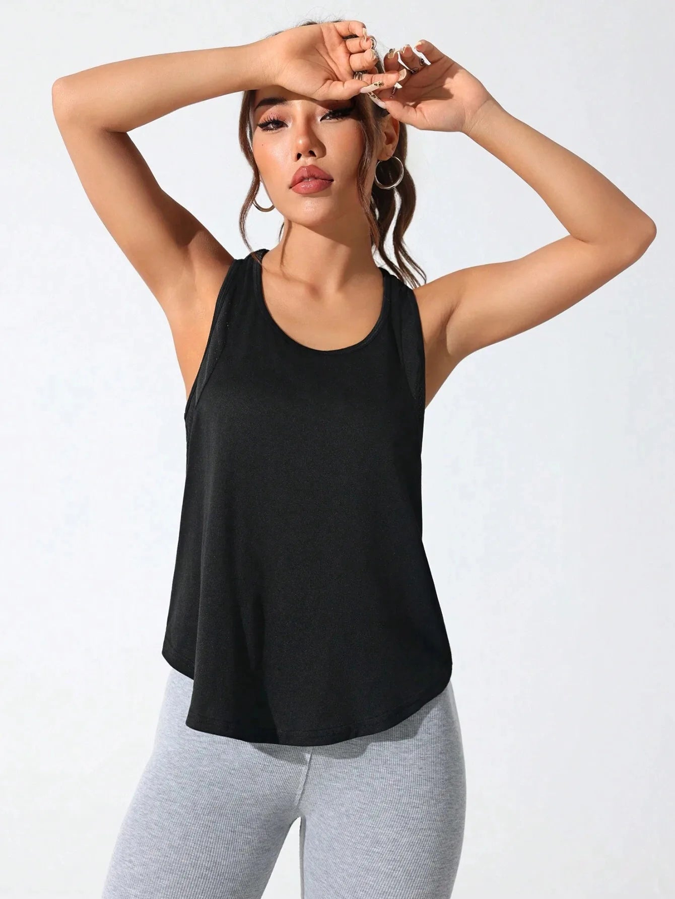 Women's stitched letters quick-drying sports vest, breathable net yoga sportswear, tennis uniform cycling suit, daily wear