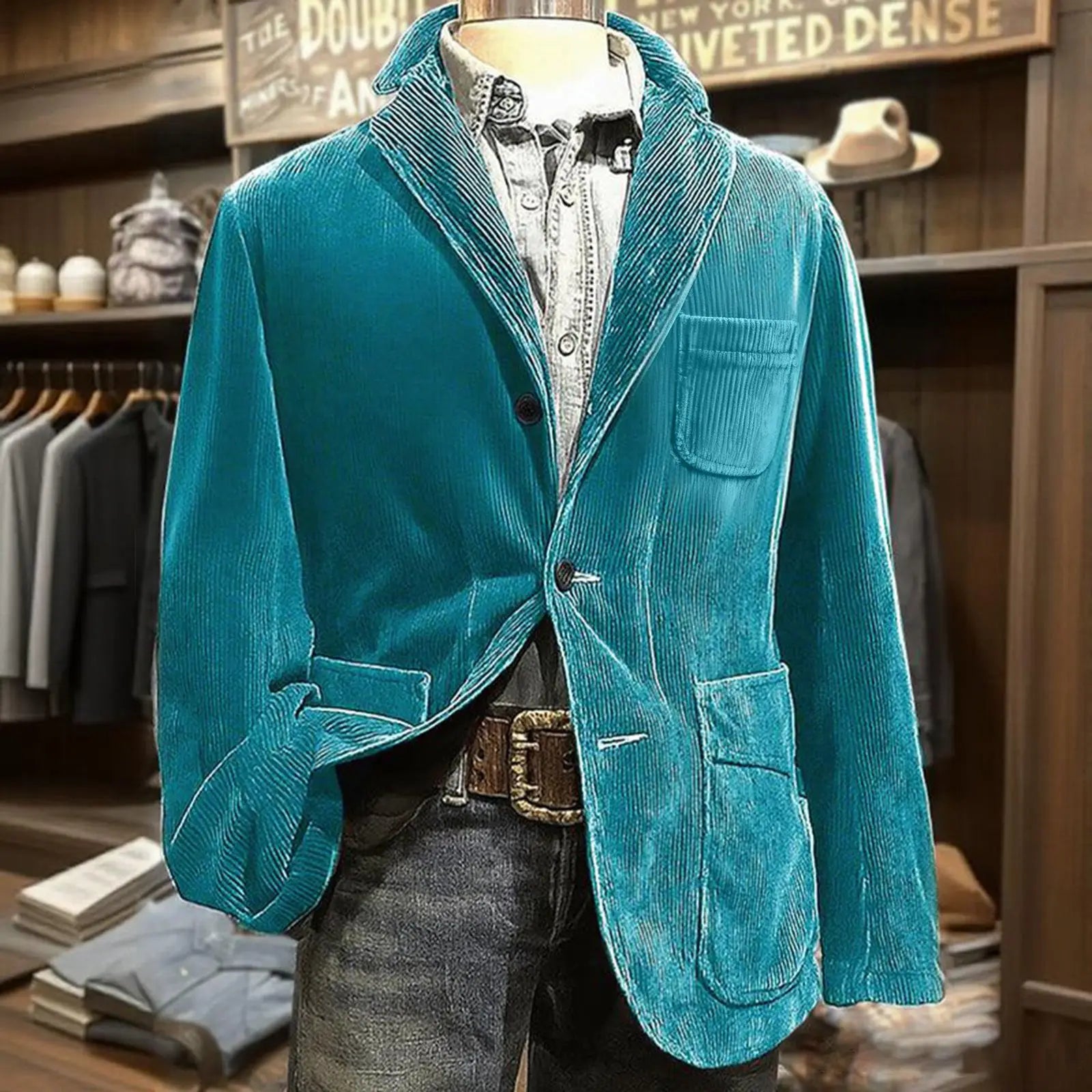 Männer Einfarbig Cord Warme Anzug Jacke Strickjacke Frühling Herbst Business Casual Cord Blazer Jacke männer Anzug Mantel