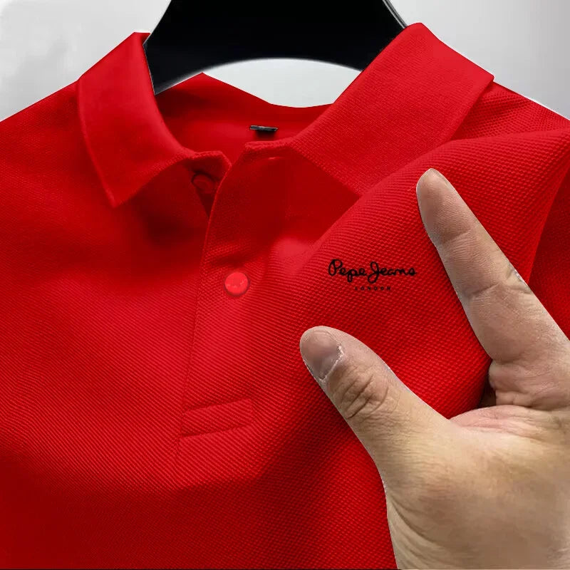 Herren Kurzarm-Poloshirt 2026 – Neues Business-Casual Atmungsaktives Oberteil für den Sommer – Modische Golf-Polos in Unifarben