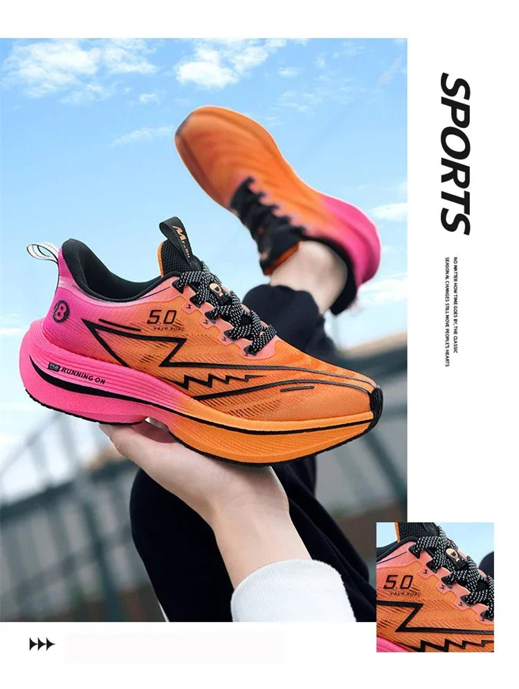 Marke männer Carbon Platte Laufschuhe Weiche Kissen Stoßdämpfende Sport Schuhe Unisex Turnschuhe Licht Anti-Slip Training Schuhe