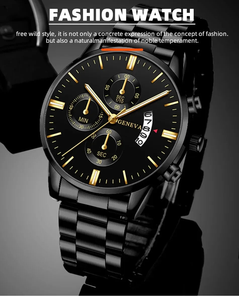 Mode Männer Edelstahl Uhr Luxus Kalender Quarz Armbanduhr Herren Business Uhren für Mann Uhr Montre Homme