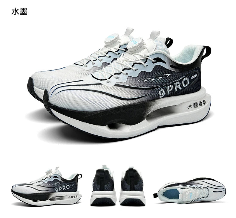 Spezialität Carbon Platte Sport Laufschuhe Marathon Air Kissen Männer Atmungsaktive Leichte Frauen Bequeme Rutschfeste Turnschuhe