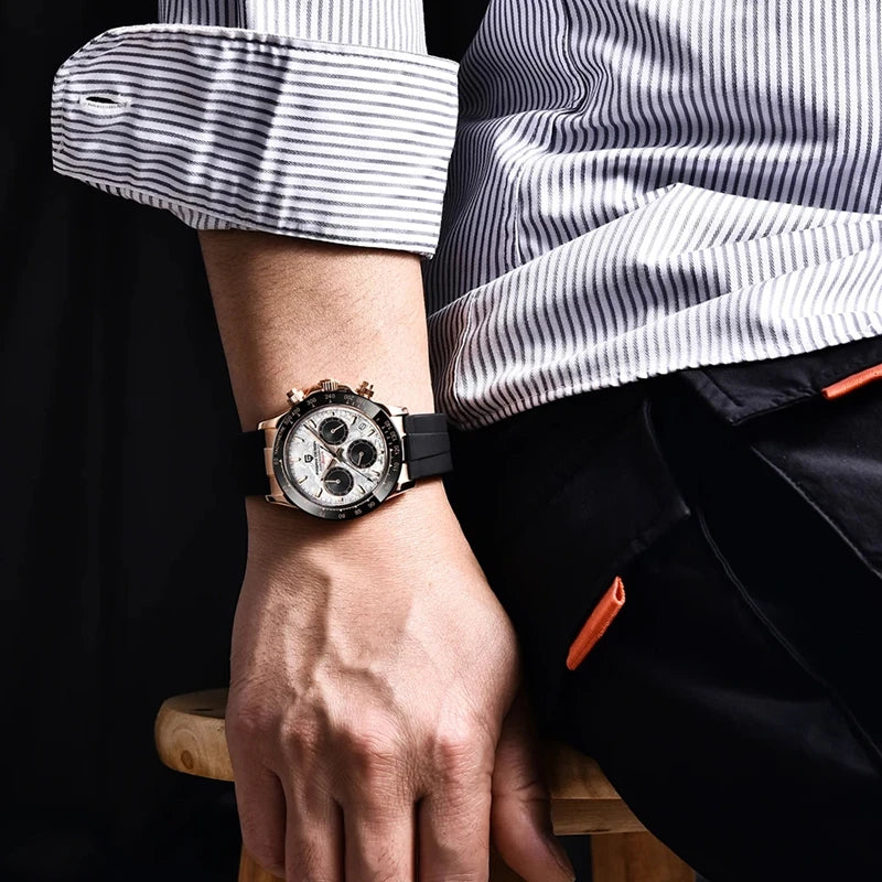 40mm Neue V2 PAGANI DESIGN männer Quarz Uhren Sapphire Retro Chronograph Edelstahl Wasserdichte Uhr Männer Relogio Masculino
