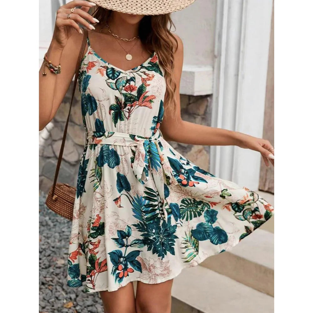 Ein Gürtelkleid für Damen im böhmischen Stil, geeignet für Urlaub und Outdoor-Aktivitäten, bequem und modisch.