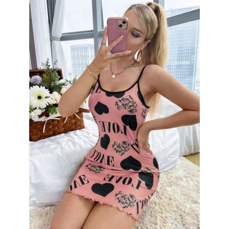 Damen-Pyjamas, sexy Kleid, Nachtkleid für Damen, Nachtwäsche, Damen-Hauskleidung, Schlaf-Shirts, Nachthemden, Sommer-Pyjama-Nachthemd