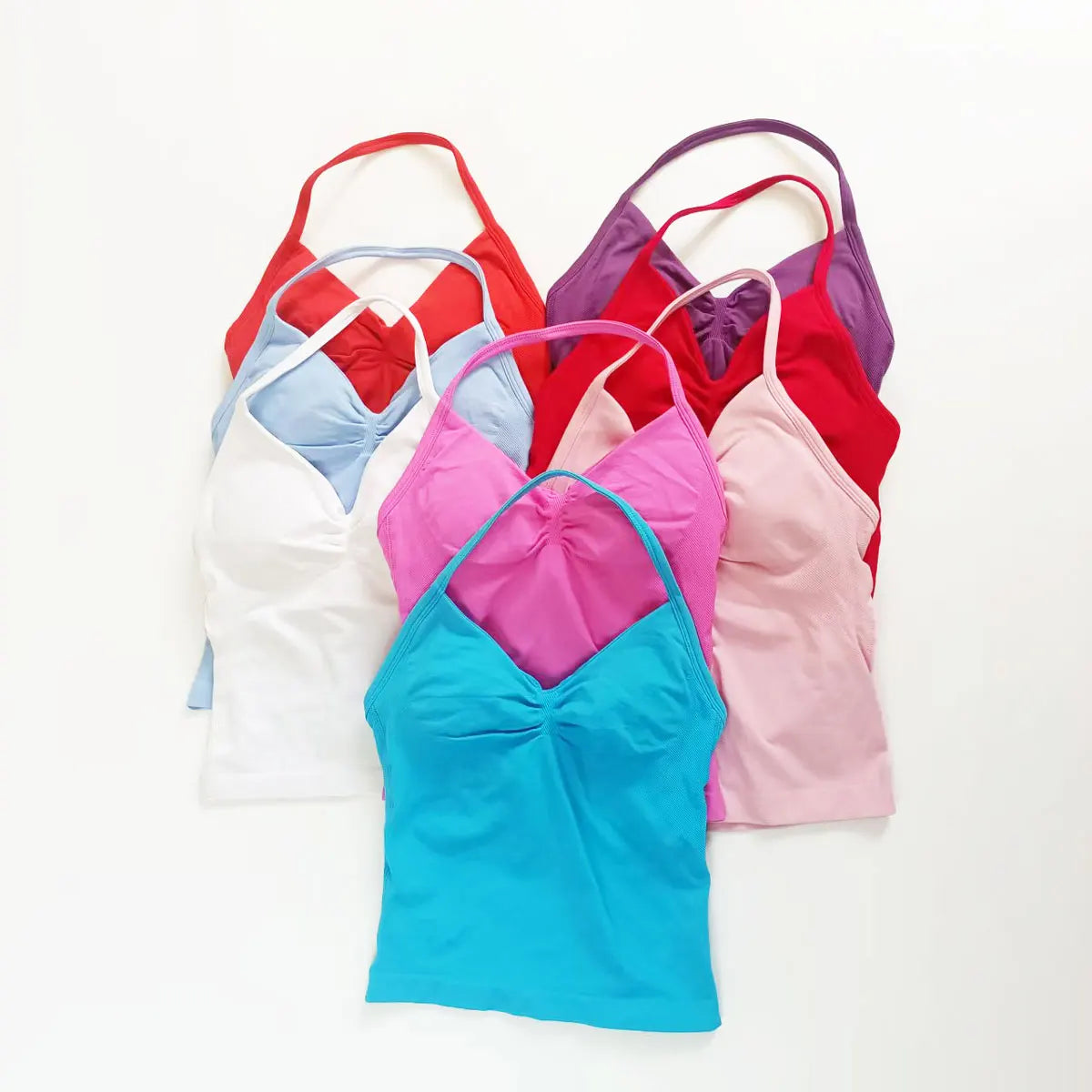 NCLAGEN Impact Longline Riemchen-Top, Sport-Yoga-Weste, Damen-Fitness-Tanktop, Fitnessstudio, schöner BH mit offenem Rücken, Lauftraining, Neckholder