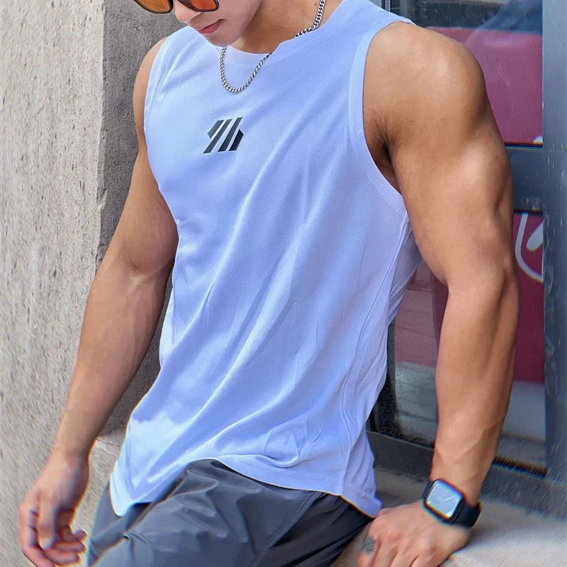 2024 neueste Sommer Gym Weste hochwertige Mesh Shirt ärmellose T-Shirts Männer Tanktops Basketball Laufen Fitness Sport Weste Männer