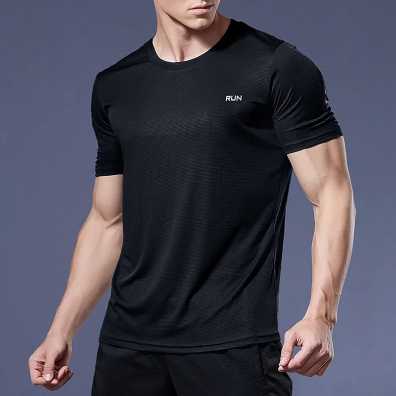 Sommer Herren Quick Dry Lauf Bodybuilding Shirts Sport Gym t Shirt Männer Kurzarm Fitness Tops Übergroßen t-Shirt Jersey