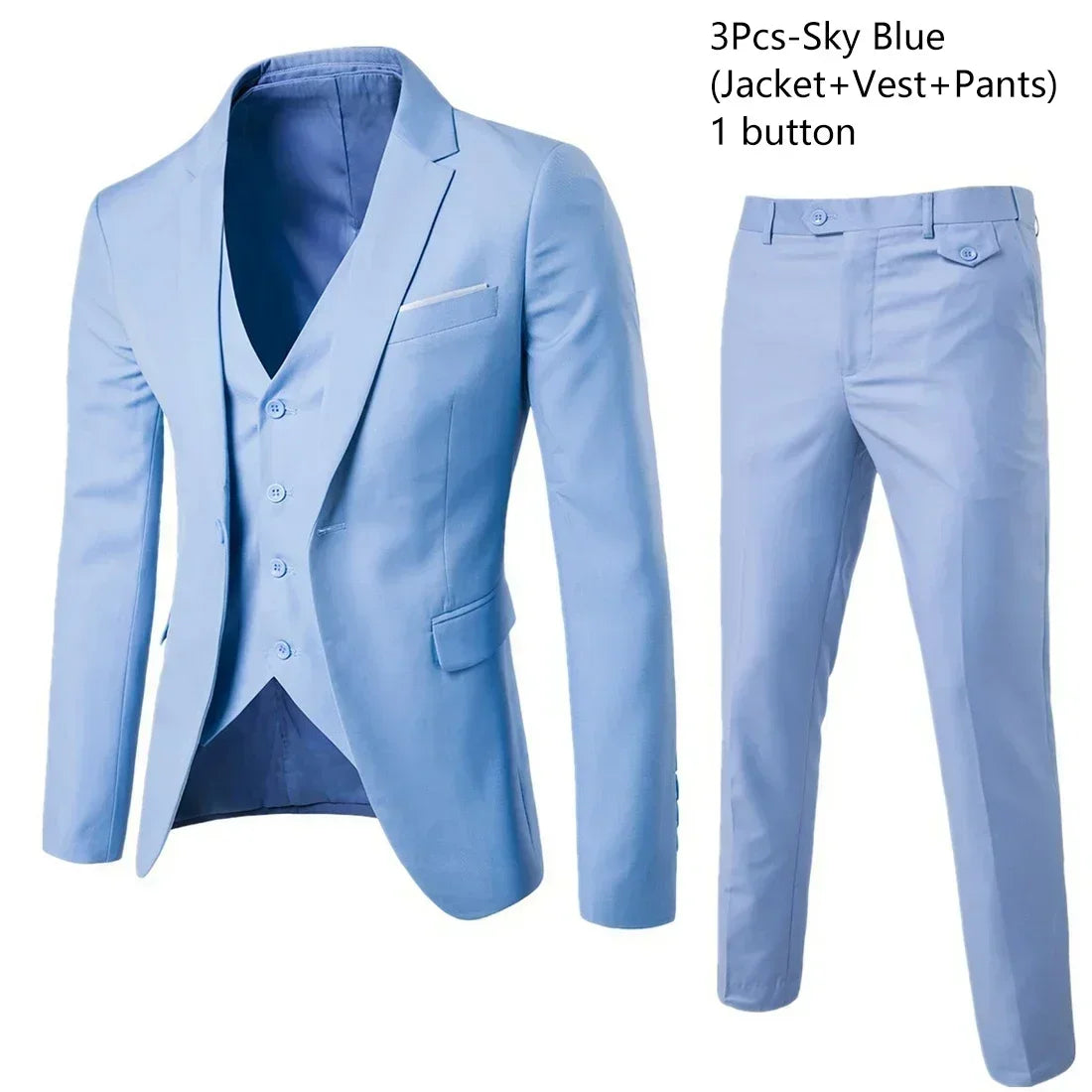 Hochzeitsanzüge für Männer, 3-teiliges Set, elegante Jacken, Weste, Hosen, Blazer, formelles Outfit, modisch, klassisch, komplettes 2024-Kostüm