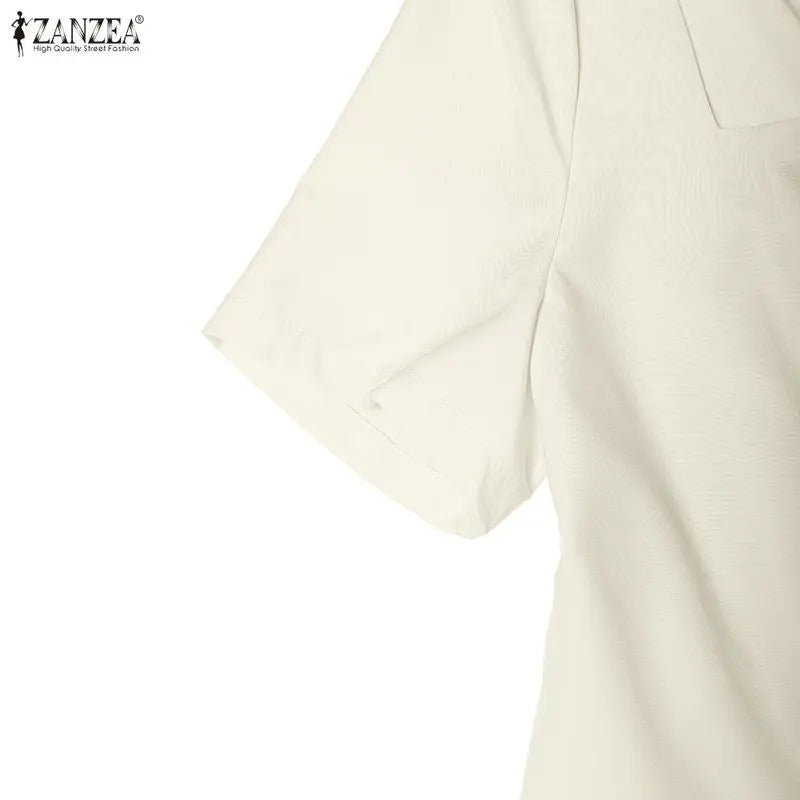 ZANZEA Damen-Maxikleid im französischen Stil, elegant, für den Sommer, quadratischer Ausschnitt, kurze Ärmel, geraffte Taille, A-Linien-Kleider, Urlaub, Tag-und-Nacht-Kleid