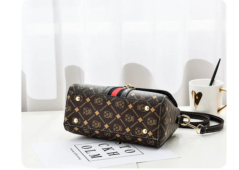 Neue Umhängetasche Damen Tasche Tote Luxus Designer Handtasche Damen Handtaschen Leder Bedrucktes Monogramm Einzelschulter Straddle Bag