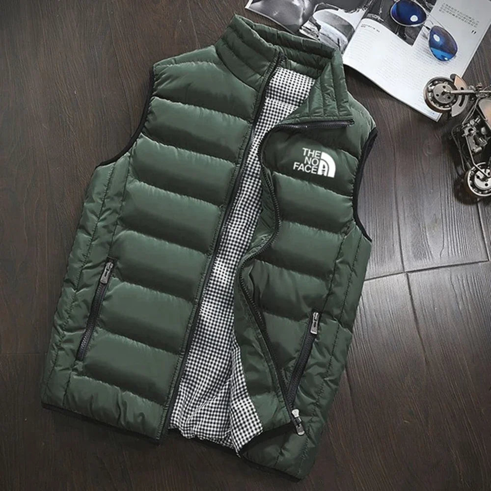 Ärmellose Herbst- und Winterjacke mit Reißverschluss, warmer Westenmantel, modische und vielseitige Herren-Golfbekleidung