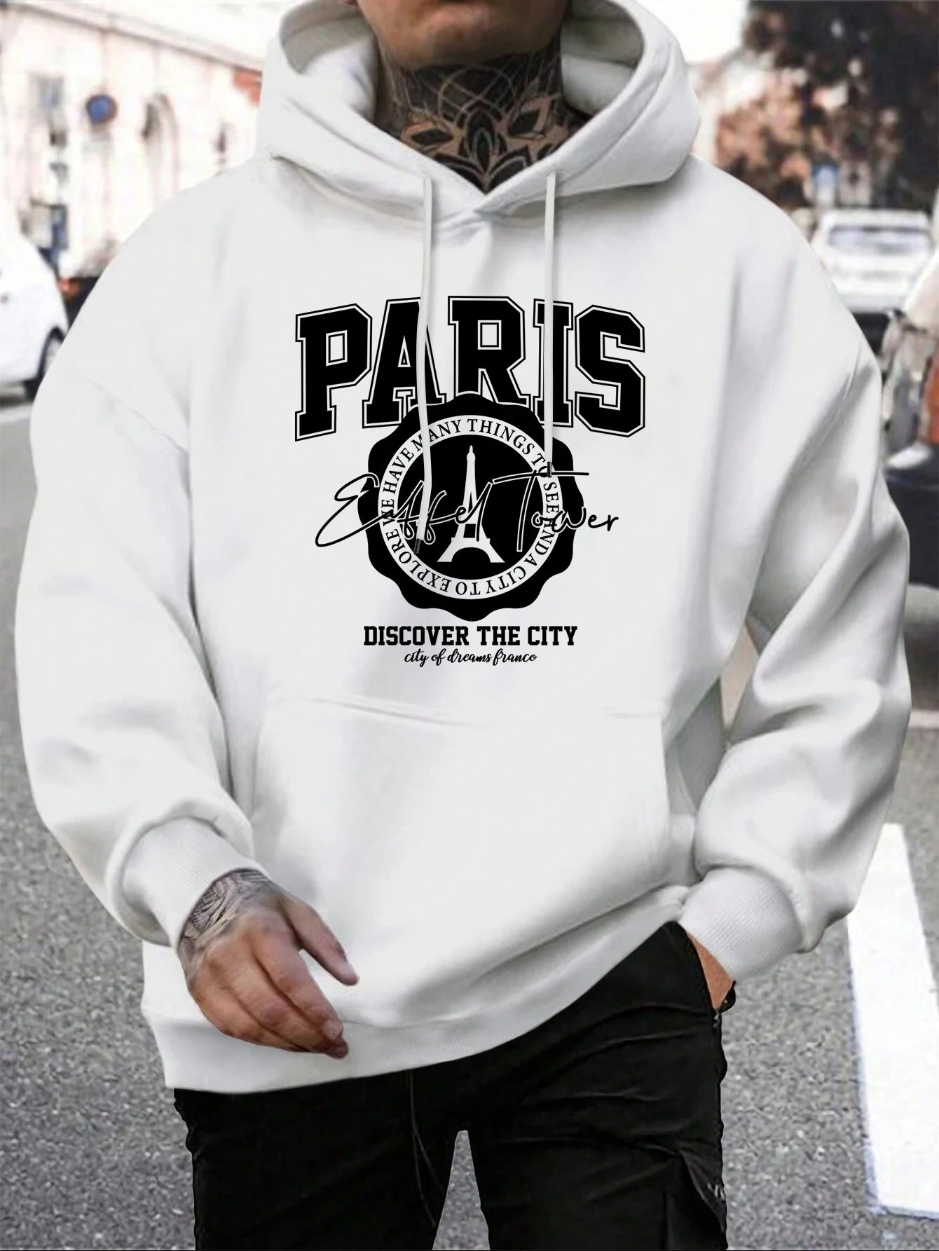 Whiskey Castle Print Herren Hoodies Mode Pelz-Liner Hoodie Warme Fleece S-Xxl Hoody Mann Herbst Hohe Qualität kleidung