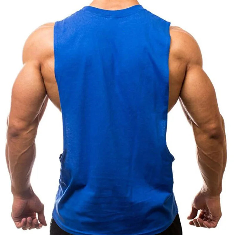 Gym Bodybuilding Tank Tops Herren Fitness Baumwolle Open Side Westen Muscle Workout Ärmellose Shirts Sommer Kühle Atmungsaktive Kleidung