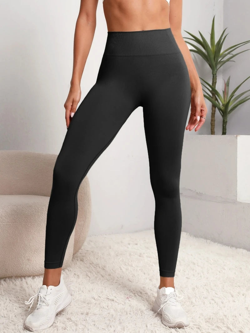 Damen-Leggings mit hoher Taille, Po-Lifting, Bauchkontrolle, Trainingshose, weich, dehnbar, bequem, für Yoga, Laufen, Sport