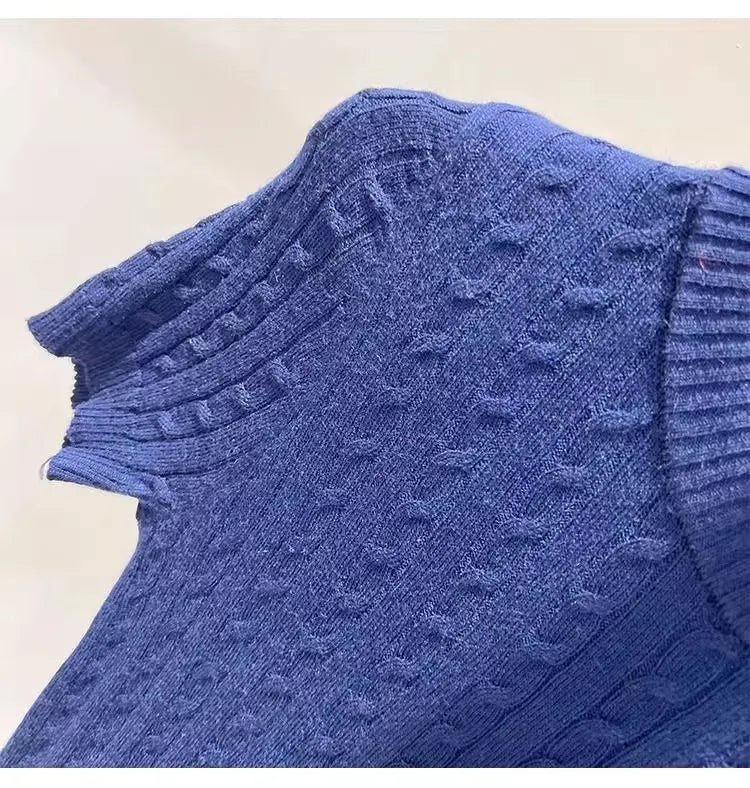 Zjaiss 2026 Sommer Koreanisches Retro Elegantes Textur-Kurzarm-Oberteil mit O-Ausschnitt und Zopfmuster für Damen – Weiches, lässiges, vielseitiges, dünnes T-Shirt