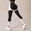 Farbblockierte Yoga-Hose mit hoher Taille, Leggings für Damen, Bauchkontrolle, Workout-Leggings für Damen