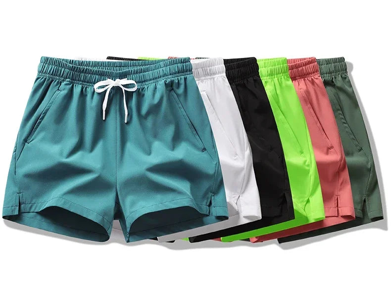 Gym Shorts Herren Sport Jogginghose Taschen Gym Casual Shorts Basic Leichte Hosen Laufen Jogging Strand Shorts Männer Bademode