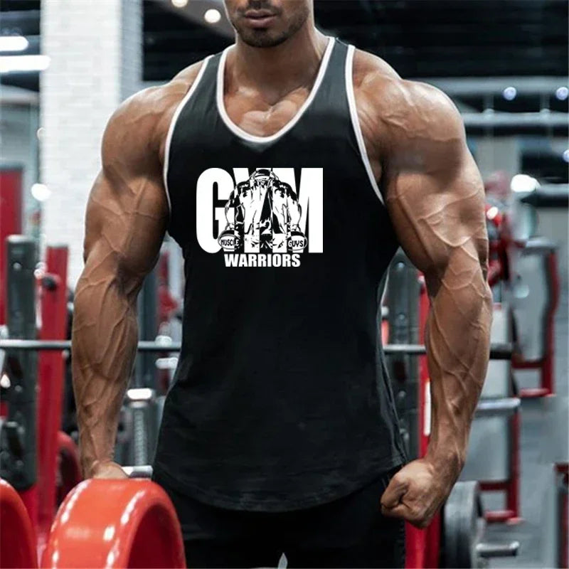 Herren Fitness Workout Muskel Tank Tops Gym Bodybuilding Laufen Slim Fit Sport Shirts Sommer Atmungsaktive ärmellose Baumwollwesten