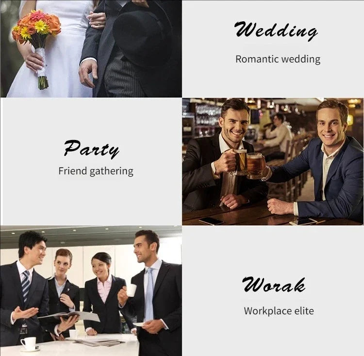Men Suits Set Jackets Pants 2 Pieces Elegant For Wedding Slim Fit Blazers Formal Outfit Fashion Classic Full 2025 Costume