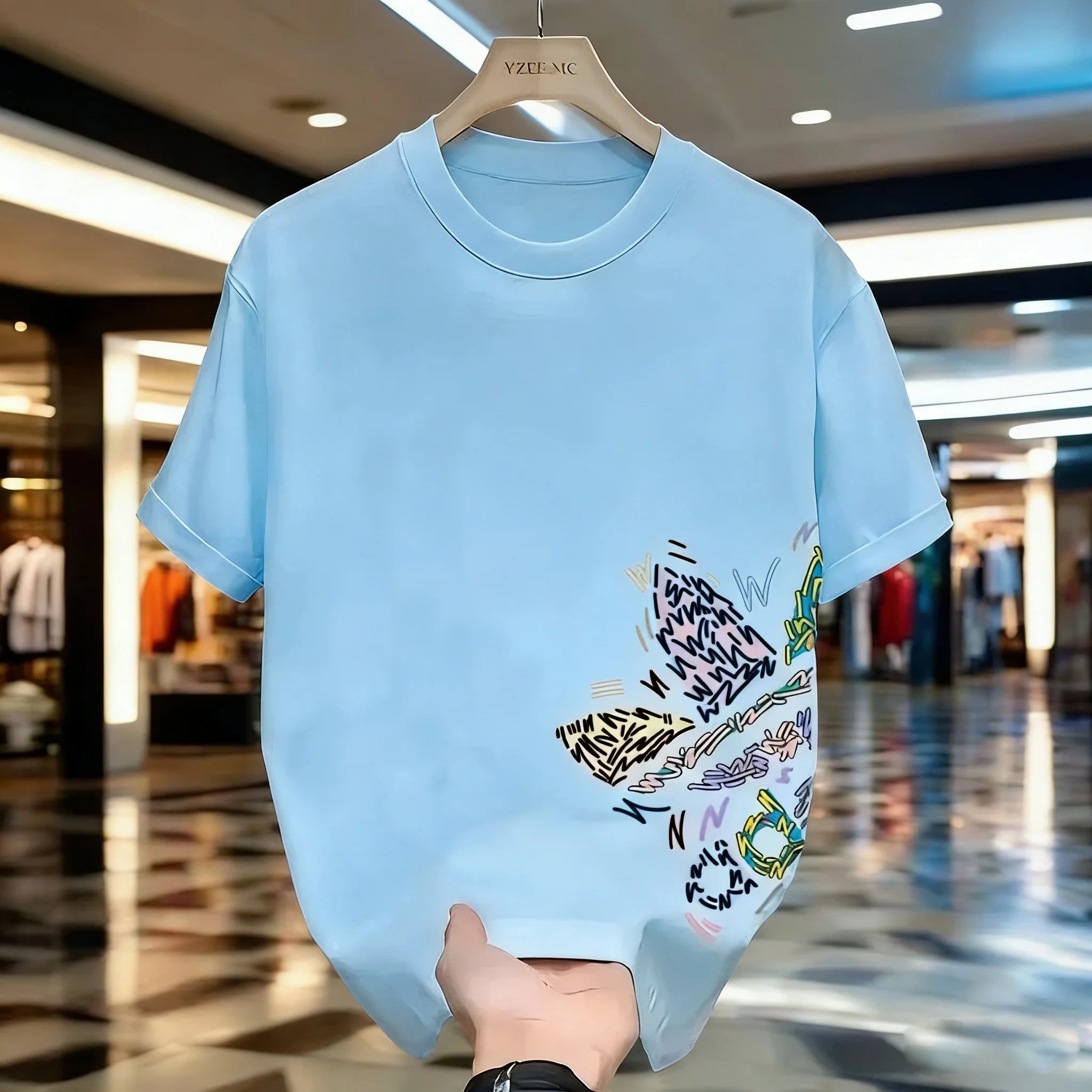 2026 Modischer Bestseller - Locker Sitzendes Rundhals-Sommer-Baumwoll-T-Shirt für Herren und Damen, Stylisches und Atmungsaktives Oberteil