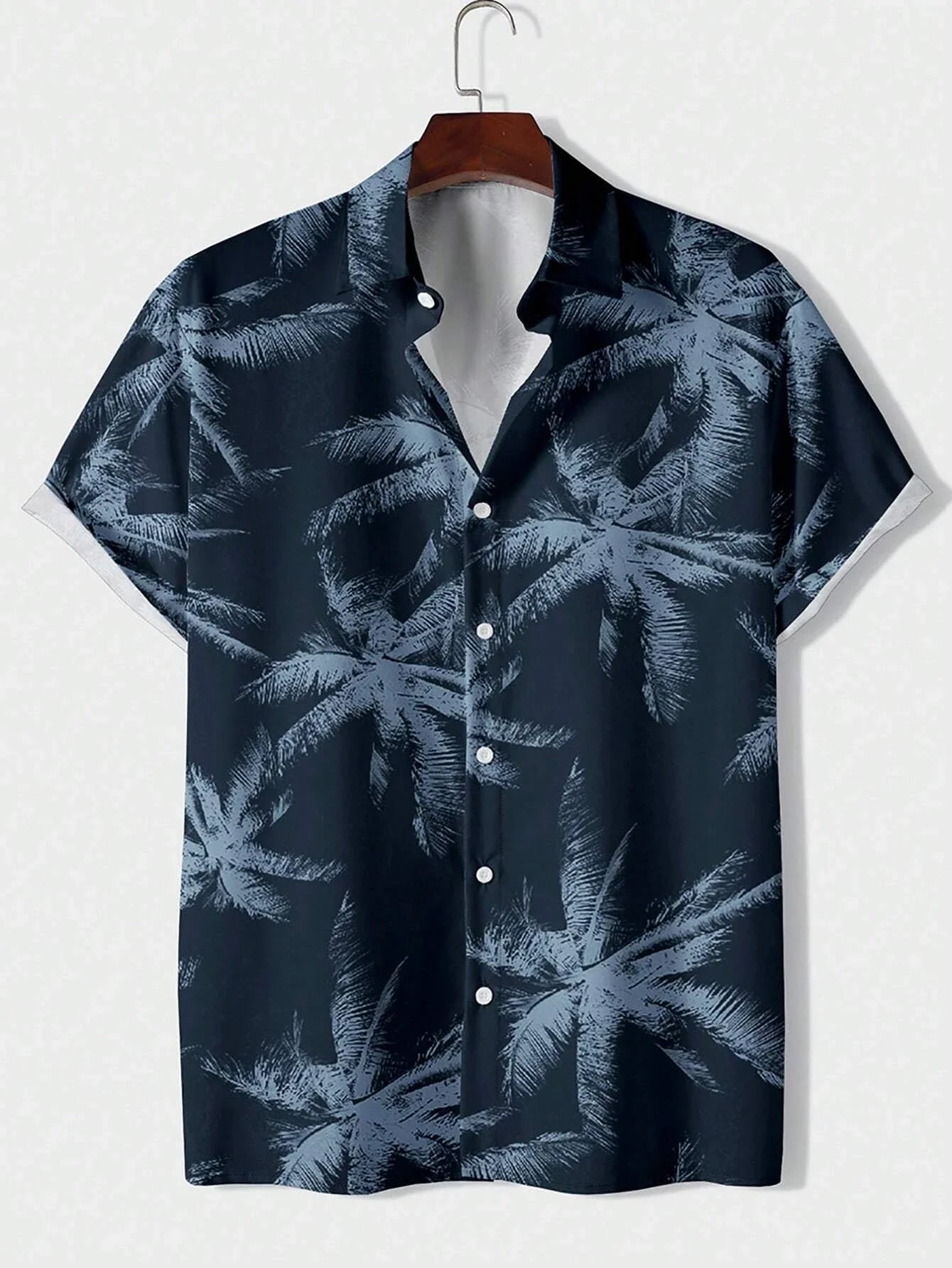 Hawaiihemd für Herren, bedruckt, lässig, dünn, Strand, schlank, modisches Hemd, hochwertig, luxuriös, schwarz, gesellschaftlich, Vintage, lustig, übergroße Kleidung