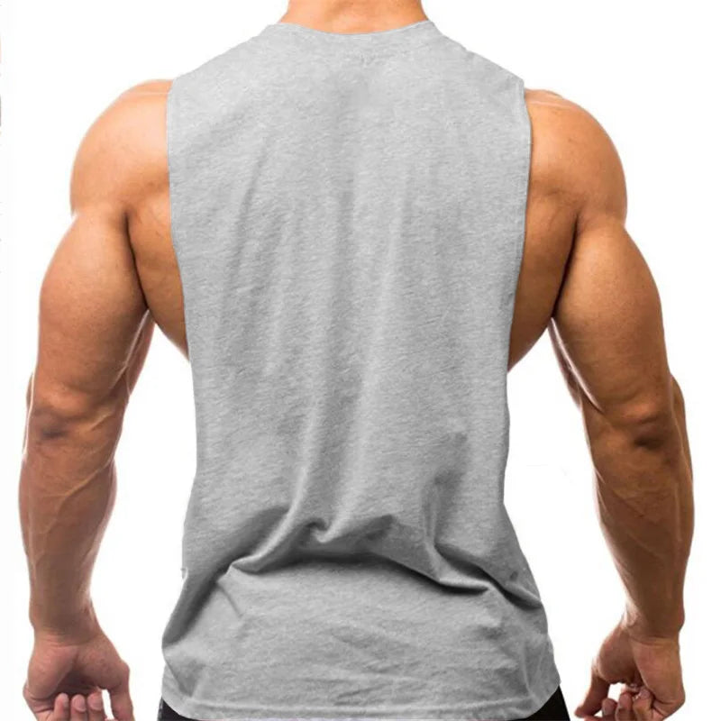 Gym Bodybuilding Tank Tops Herren Fitness Baumwolle Open Side Westen Muscle Workout Ärmellose Shirts Sommer Kühle Atmungsaktive Kleidung